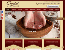 Tablet Screenshot of crystalnailsedina.com